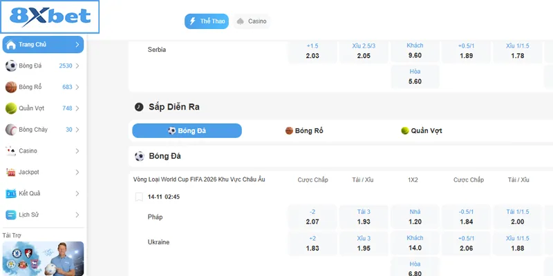 8XBET là nhà cái trực tuyến uy tín